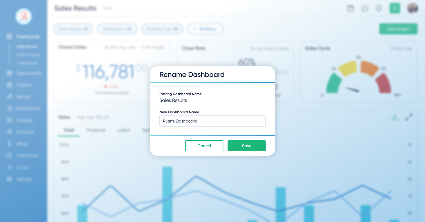 Rename and manage dashboards for different workflows